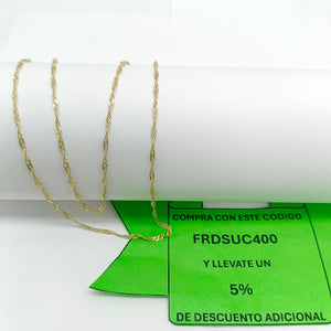 CADENA MEDIO TORZAL 10K 55 CM 2.4 GR (NUEVO)