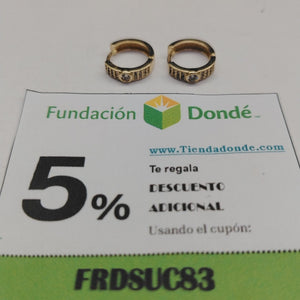 ARETES ARRACADAS C CIRCONIAS 10K 2.7 GR (NUEVO)