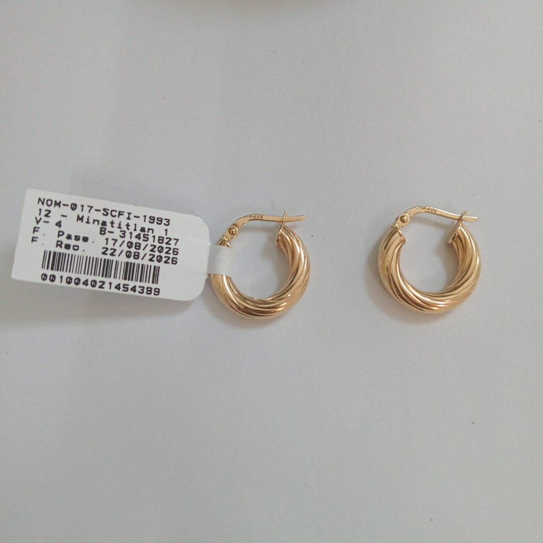 ARRACADAS PAR ORO 14 K 1.7 GRMS (SEMINUEVO)