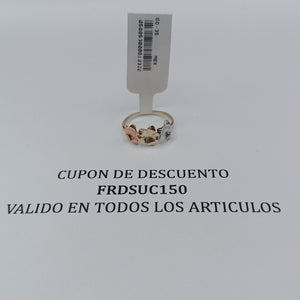 ANILLOS ANILLITO FIG FLORES 10K TALLA 7 1.3 GR (NUEVO)