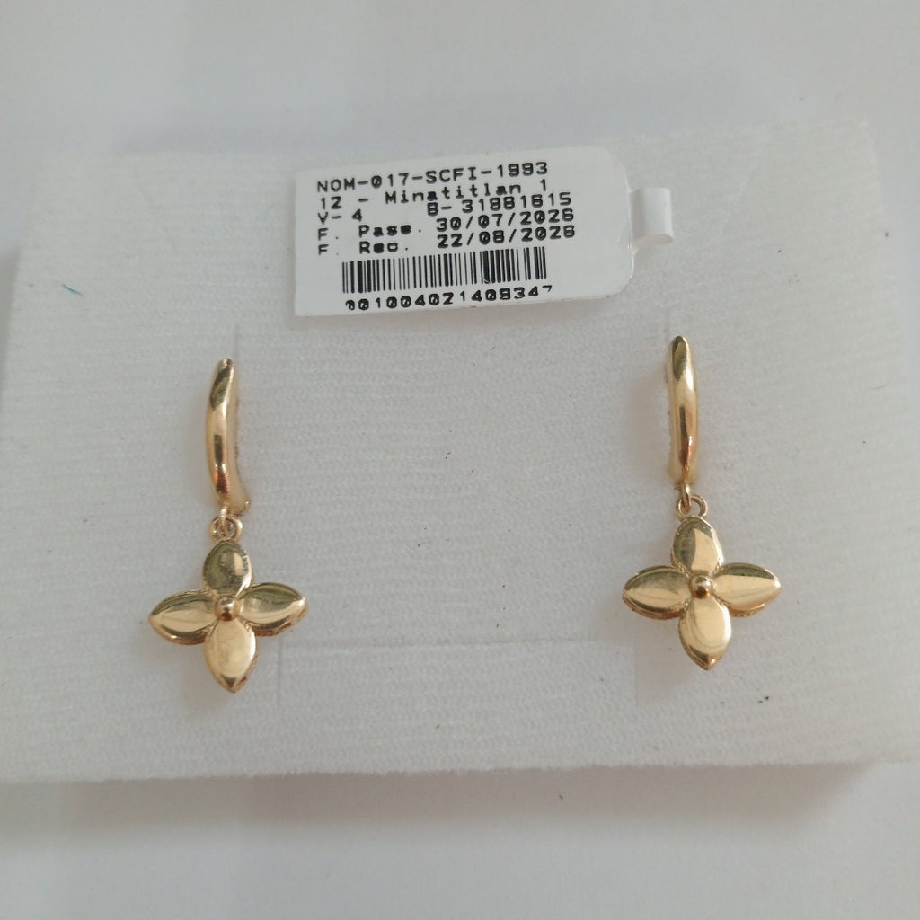 ARRACADAS PAR ORO 14 K 3.1 GRMS (SEMINUEVO)