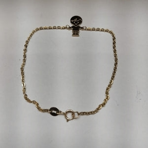 PULSERA TEJIDO ESPECIAL FIG NIÑO 14K 18 CM 1.4 GR (NUEVO)