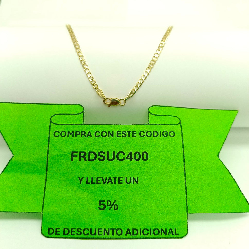 CADENA BARBADA 14K 60 CM 5.9 GR (NUEVO)