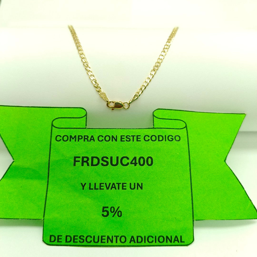 CADENA BARBADA 14K 60 CM 5.9 GR (NUEVO)