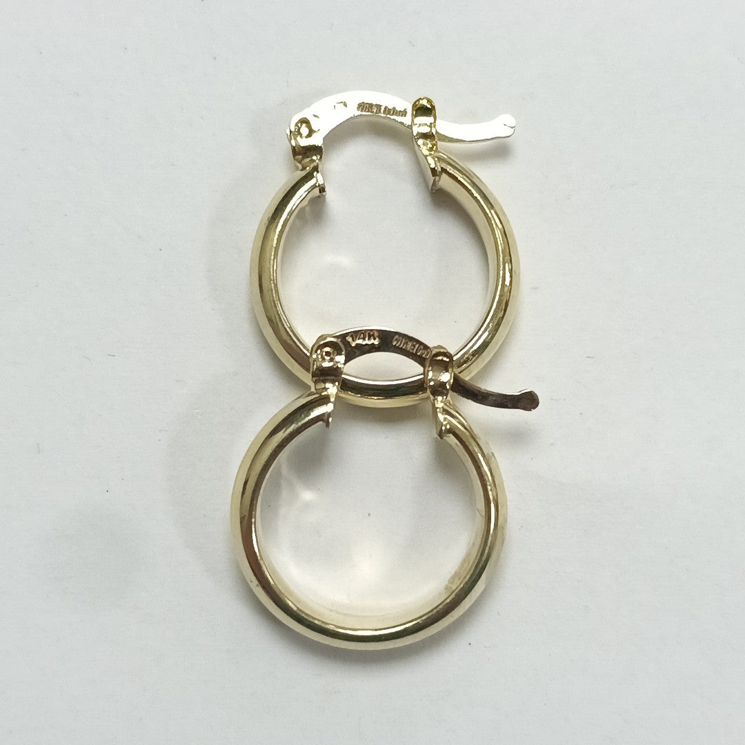 ARETES ARRACADA LISA 14K 1.7 GR (NUEVO)