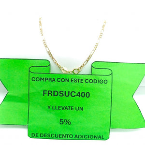 CADENAS TEJIDO 3X1 ORO 10K 50 CM 2.9 GR (NUEVO)