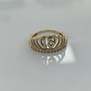 ANILLO CONMEMORATIVO ORO 10 K 1,60 GRMS (SEMINUEVO)