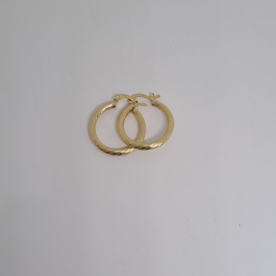 ARETES TEJIDO ARRACADAS ASTRIADAS 14K 2.9 GR (NUEVO)