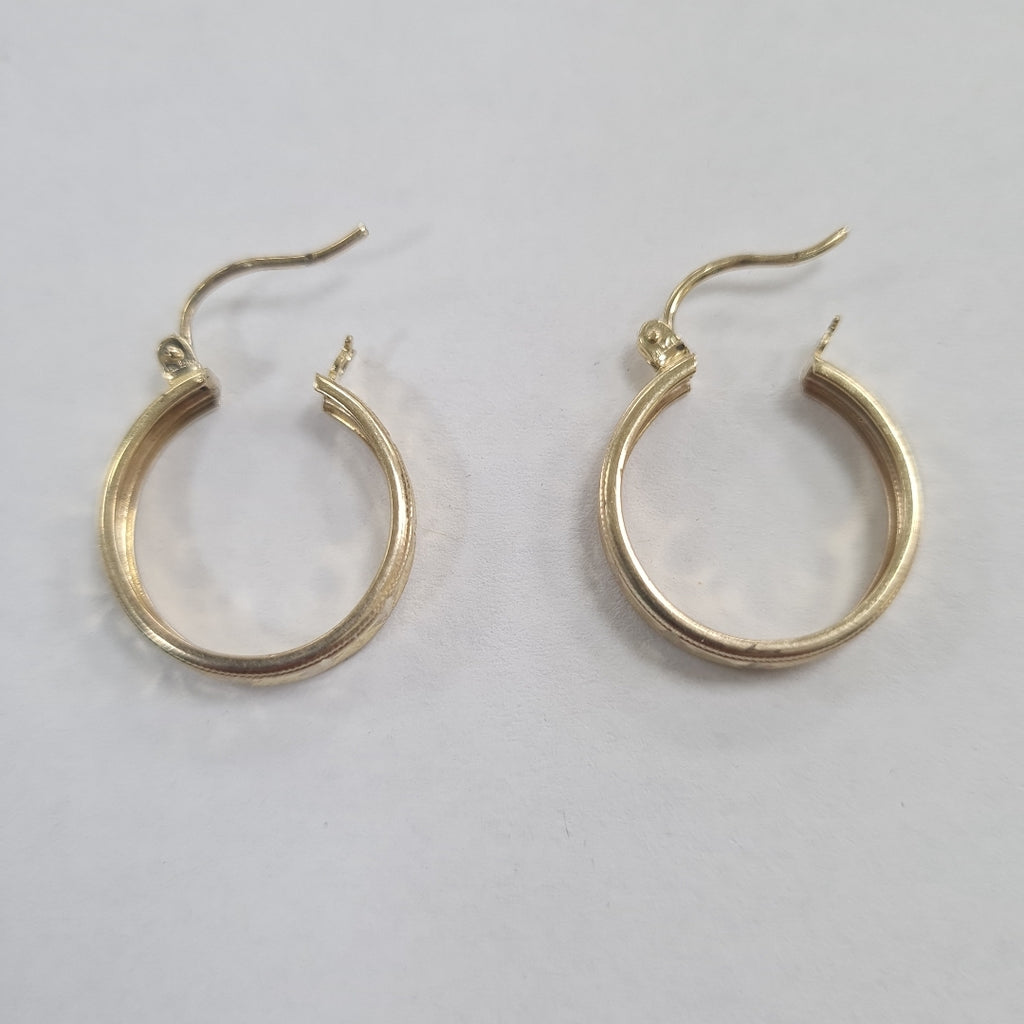 ARETES ARRACADAS LABRADAS 10K 2.2 GR (NUEVO)