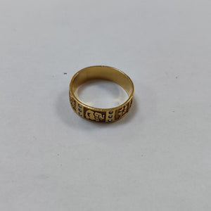 ARGOLLA DE LA SUERTE ORO 14 K 4.4 GRMS (SEMINUEVO)