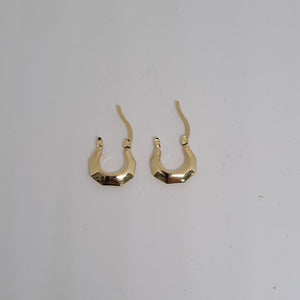 ARETES TEJIDO ARRACADA FACETADA 14K 1.3 GR (NUEVO)