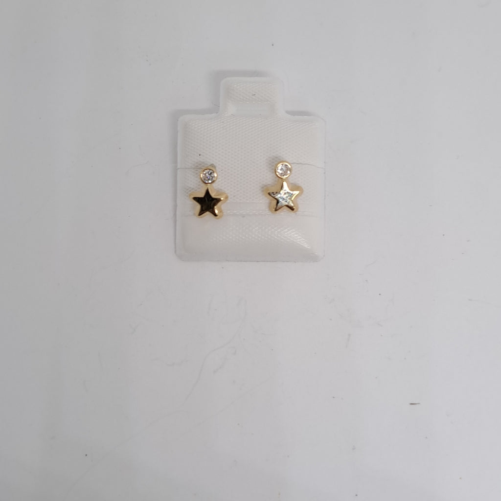 BROQUELES BROQUEL FIG ESTRELLA C CIRCONIA 14K 0.2603 GR (NUEVO)