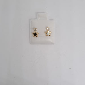 BROQUELES BROQUEL FIG ESTRELLA C CIRCONIA 14K 0.2603 GR (NUEVO)