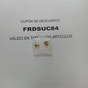 BROQUELES BROQUEL FIG BOTON C CIRCONIA 14K 0.2916 GR (NUEVO)