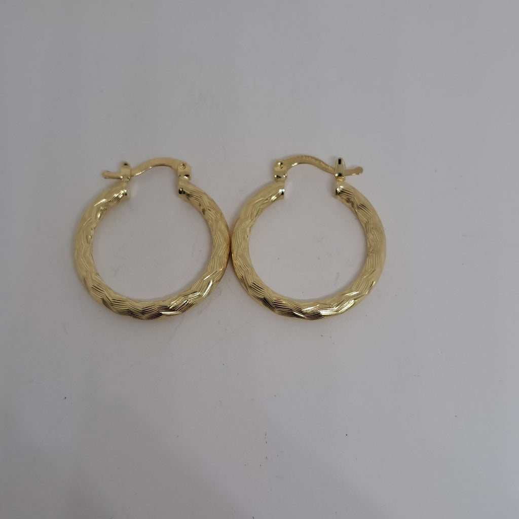 ARETES TEJIDO ARRACADA LABRADA 14K 2.7 GR (NUEVO)