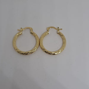 ARETES TEJIDO ARRACADA LABRADA 14K 2.7 GR (NUEVO)
