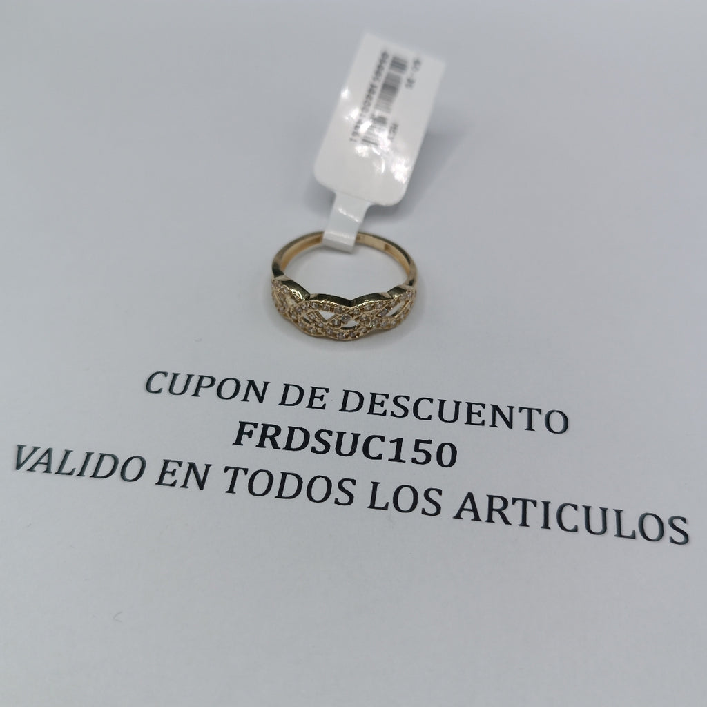 ANILLOS C CIRCONIAS 14K TALLA 9 2.4 GR (NUEVO)