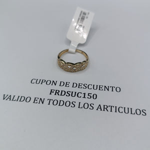 ANILLOS C CIRCONIAS 14K TALLA 9 2.4 GR (NUEVO)