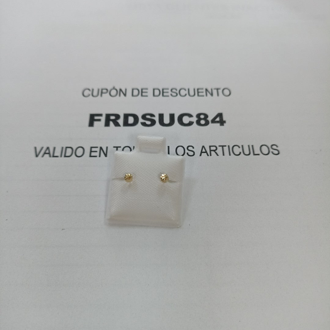 BROQUELES BROQUEL FIG HONGO 14K 0.17 GR (NUEVO)