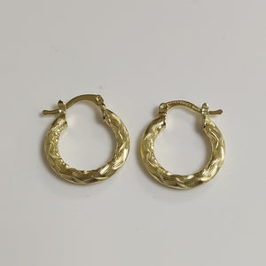 ARETES TEJIDO ARRACADAS ASTRIADAS 14K 2 GR (NUEVO)