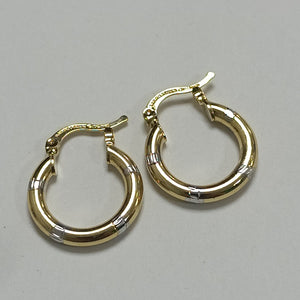 ARETES ARRACADAS COMBINADAS 14K 1.6 GR (NUEVO)
