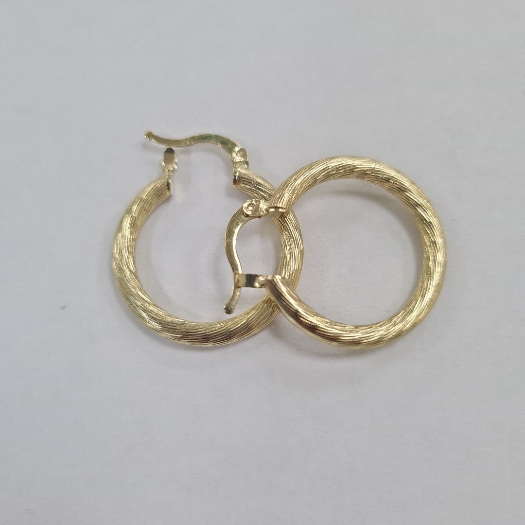 ARETES TEJIDO ARRACADAS ASTRIADAS 14K 2.9 GR (NUEVO)
