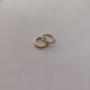 ARETES ARRACADA C CIRCONIAS 14K 2 GR (NUEVO)