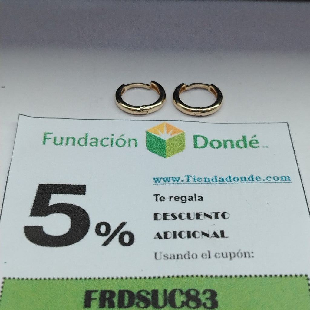 ARETES ARRACADAS LISAS 10K 1.2 GR (NUEVO)