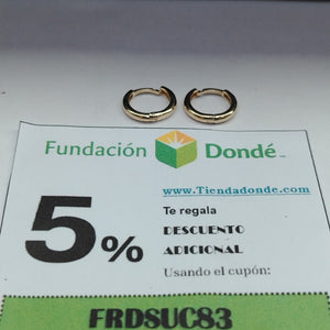 ARETES ARRACADAS LISAS 10K 1.2 GR (NUEVO)