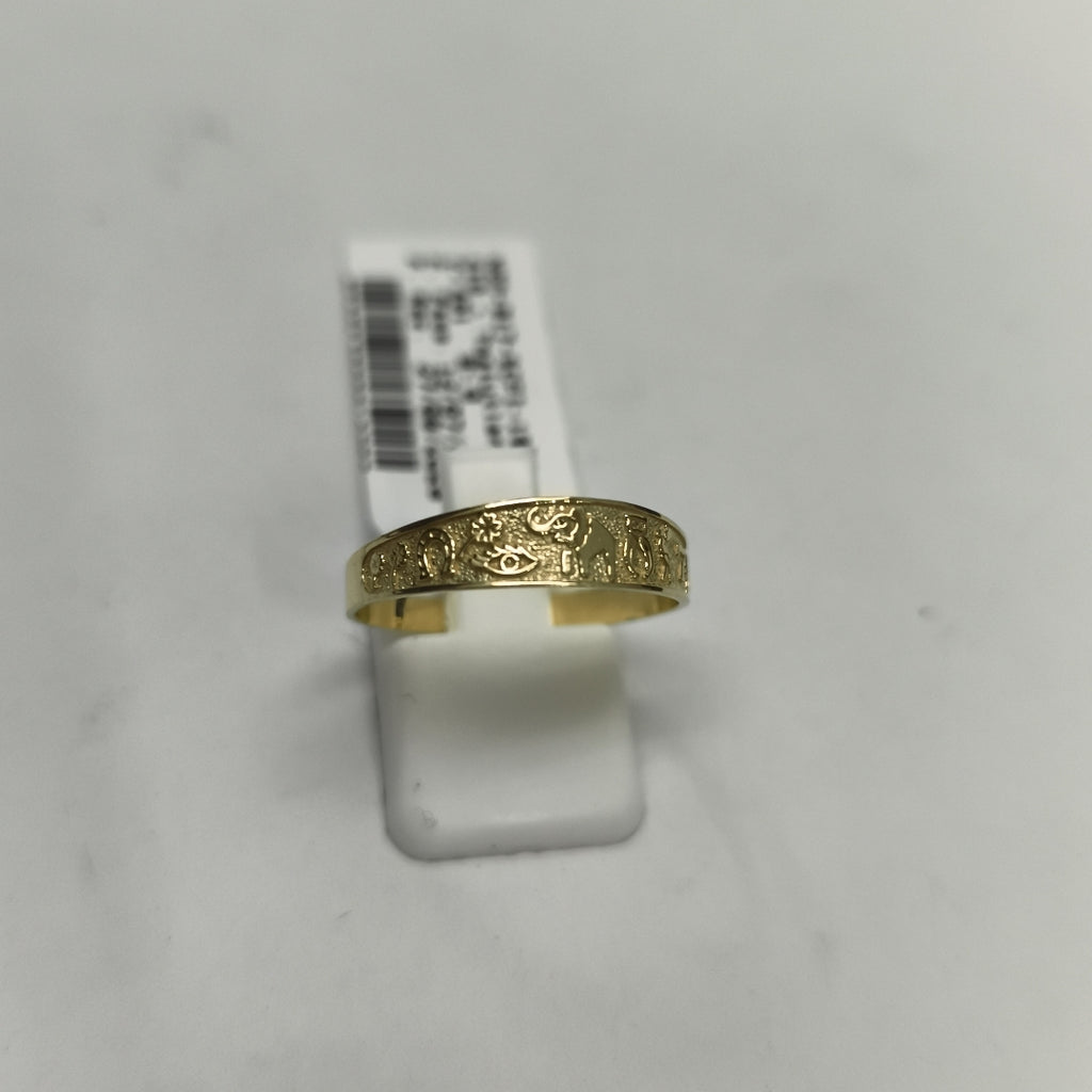 ANILLOS ARGOLLA DE LA SUERTE 10K TALLA 9 1.3 GR (NUEVO)