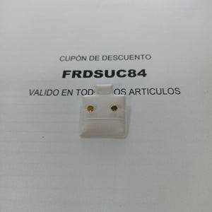 BROQUELES BROQUEL FIG TAPON REDONDO 14K 0.1408 GR (NUEVO)