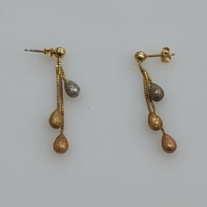 ARETES PAR ORO,ORO COMBINADO 14 K 2,90 GRMS (SEMINUEVO)