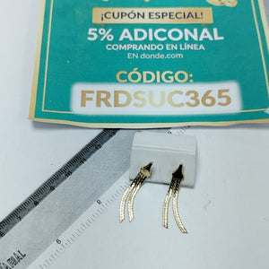 BROQUELES PAR ORO 14 K 2,30 GRMS (SEMINUEVO)