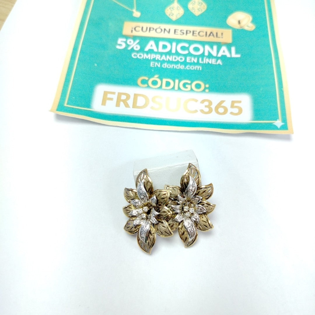 ARETES PAR ORO 14 K 11,70 GRMS (SEMINUEVO)