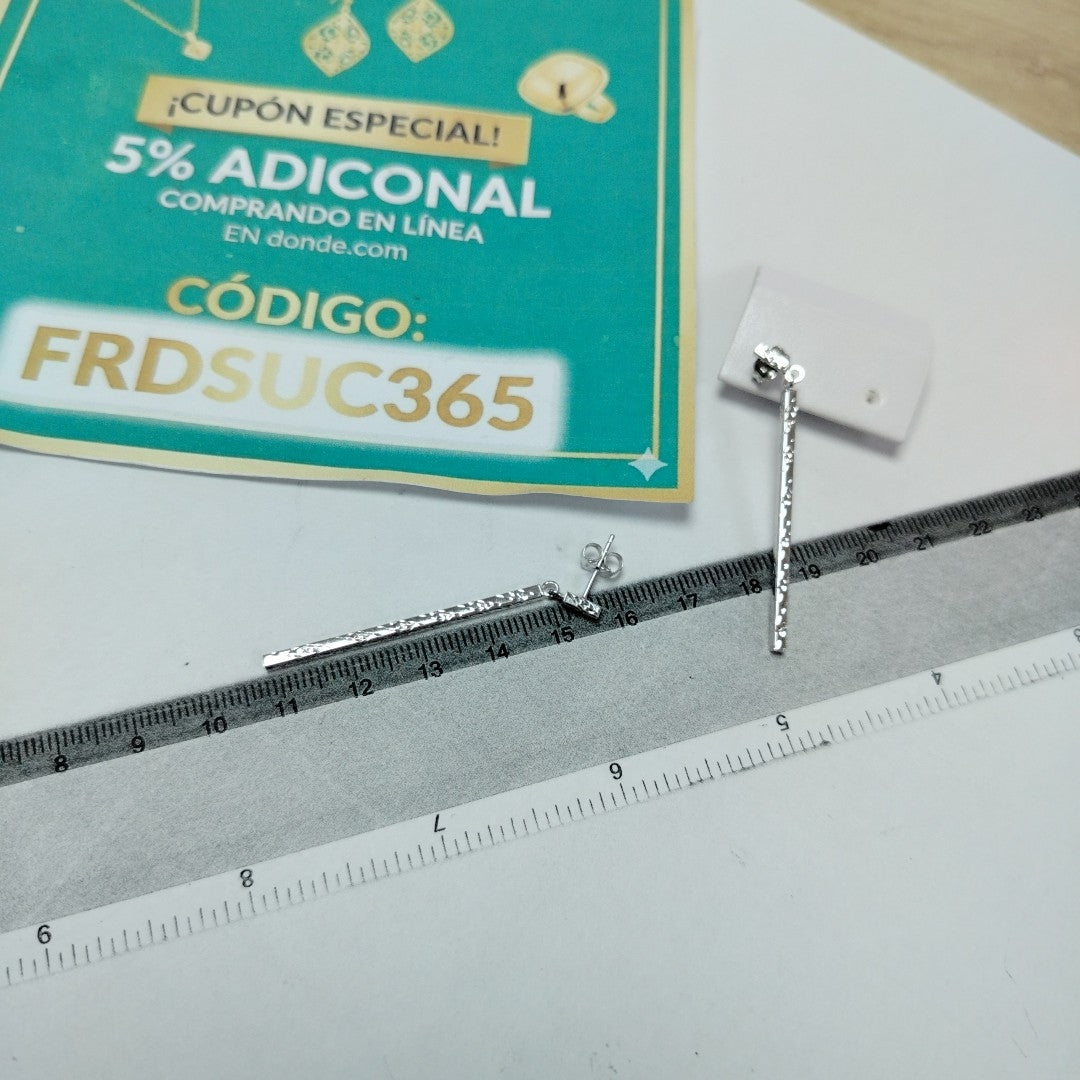 BROQUELES PAR ORO, ORO BLANCO 14 K 2 GRMS (SEMINUEVO)