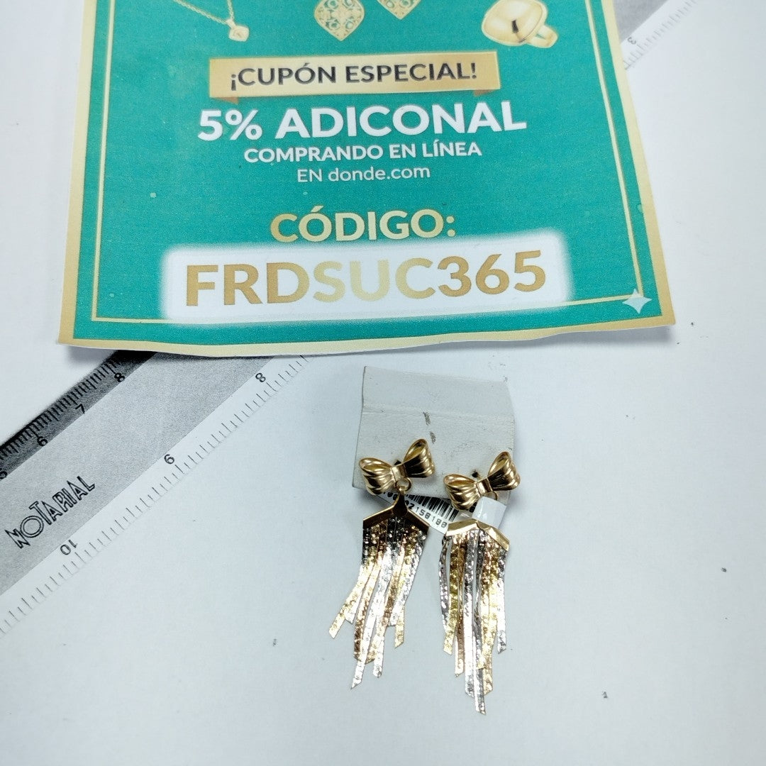 BROQUELES PAR ORO,ORO COMBINADO 14 K 3,70 GRMS (SEMINUEVO)
