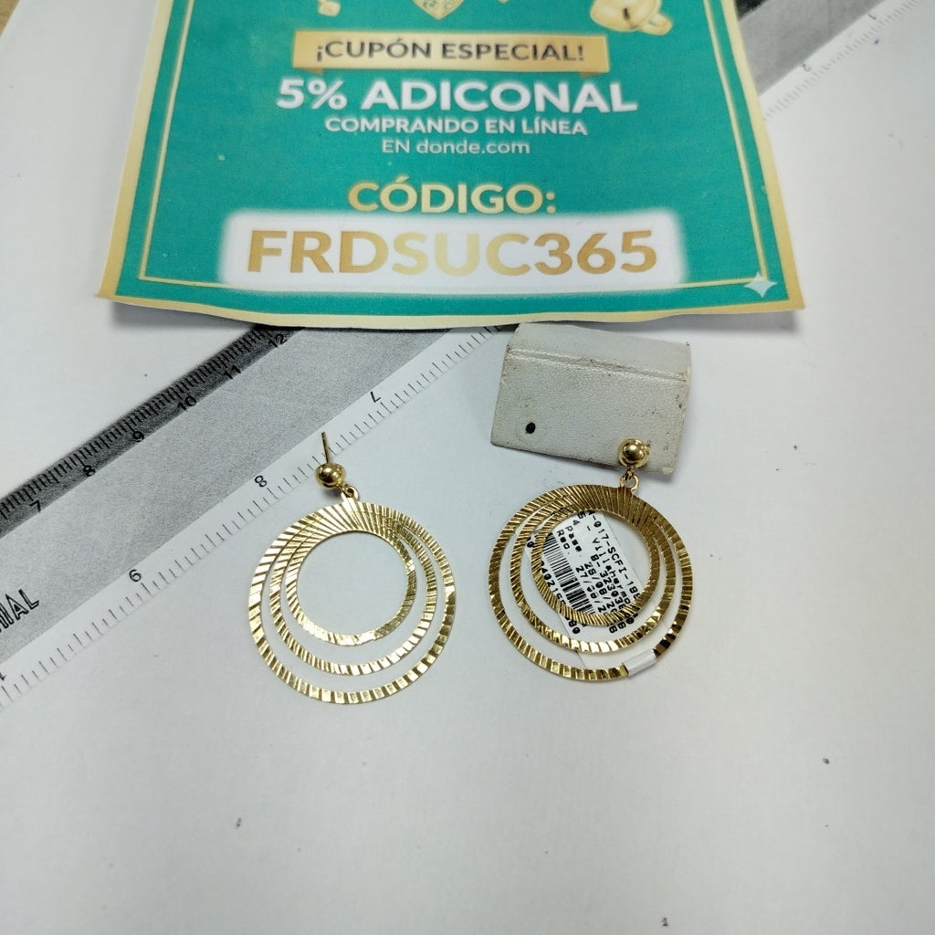 BROQUELES PAR ORO 14 K 5,20 GRMS (SEMINUEVO)
