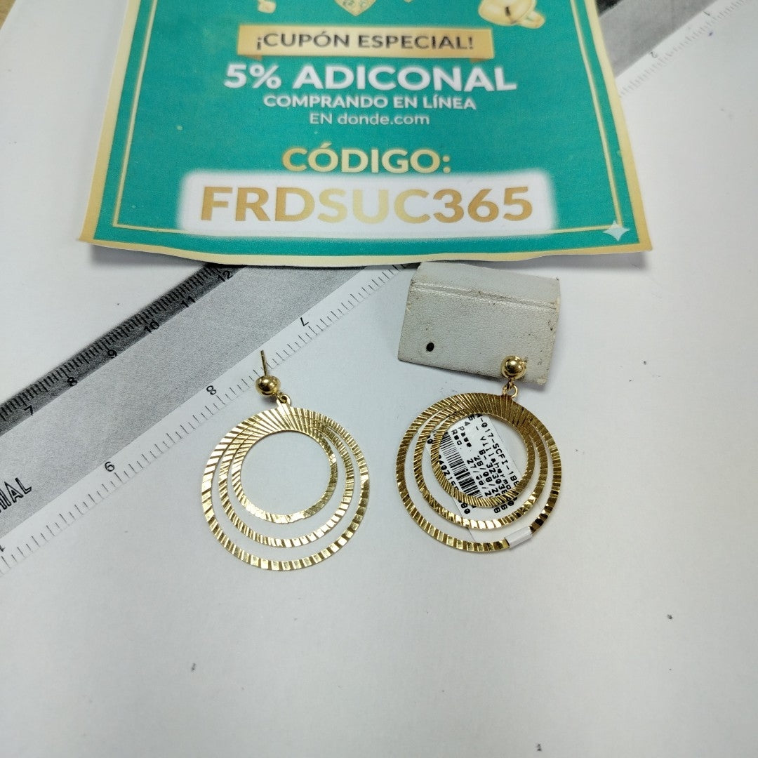 BROQUELES PAR ORO 14 K 5,20 GRMS (SEMINUEVO)