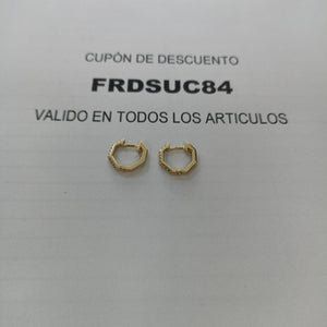 ARETES HUGIES C CIRCONIAS 14K 1.5 GR (NUEVO)