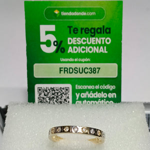 ANILLO ANILLITO C CIRCONIAS COMBINADO 14K 7 TALLA 1.9 GR (NUEVO)