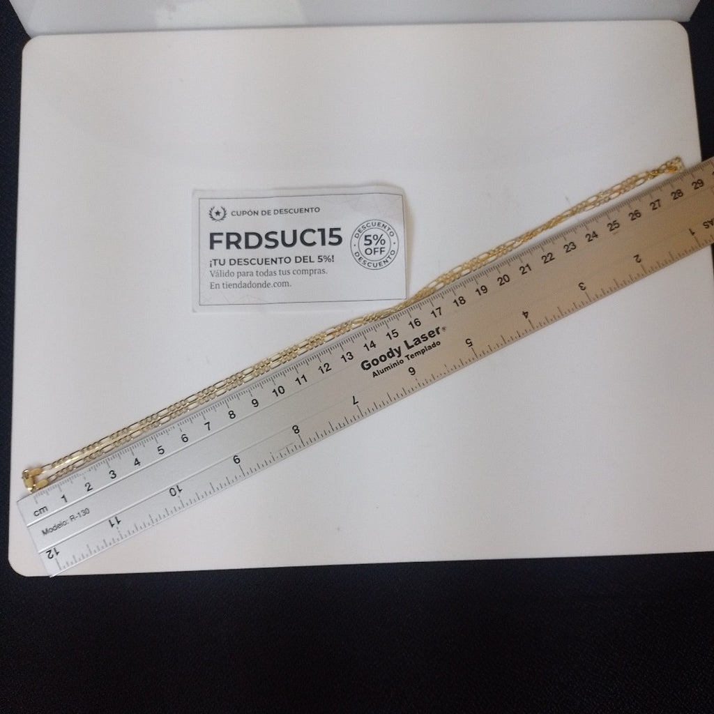 CADENA ORO, RODIADO 14 K 4.8 GRMS (SEMINUEVO)
