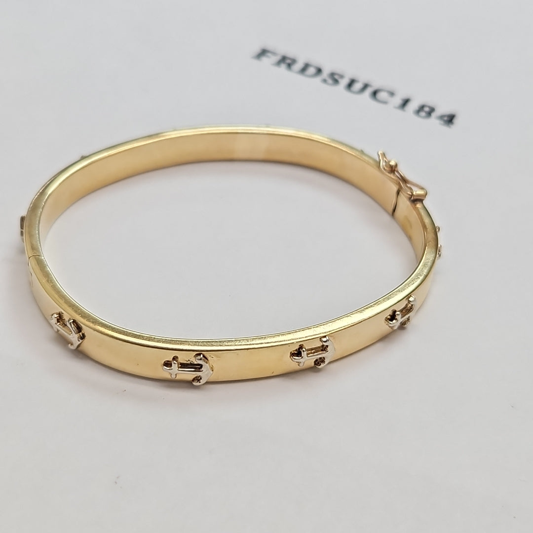PULSERA RIGIDA ORO 14 K 12 GRMS (SEMINUEVO)