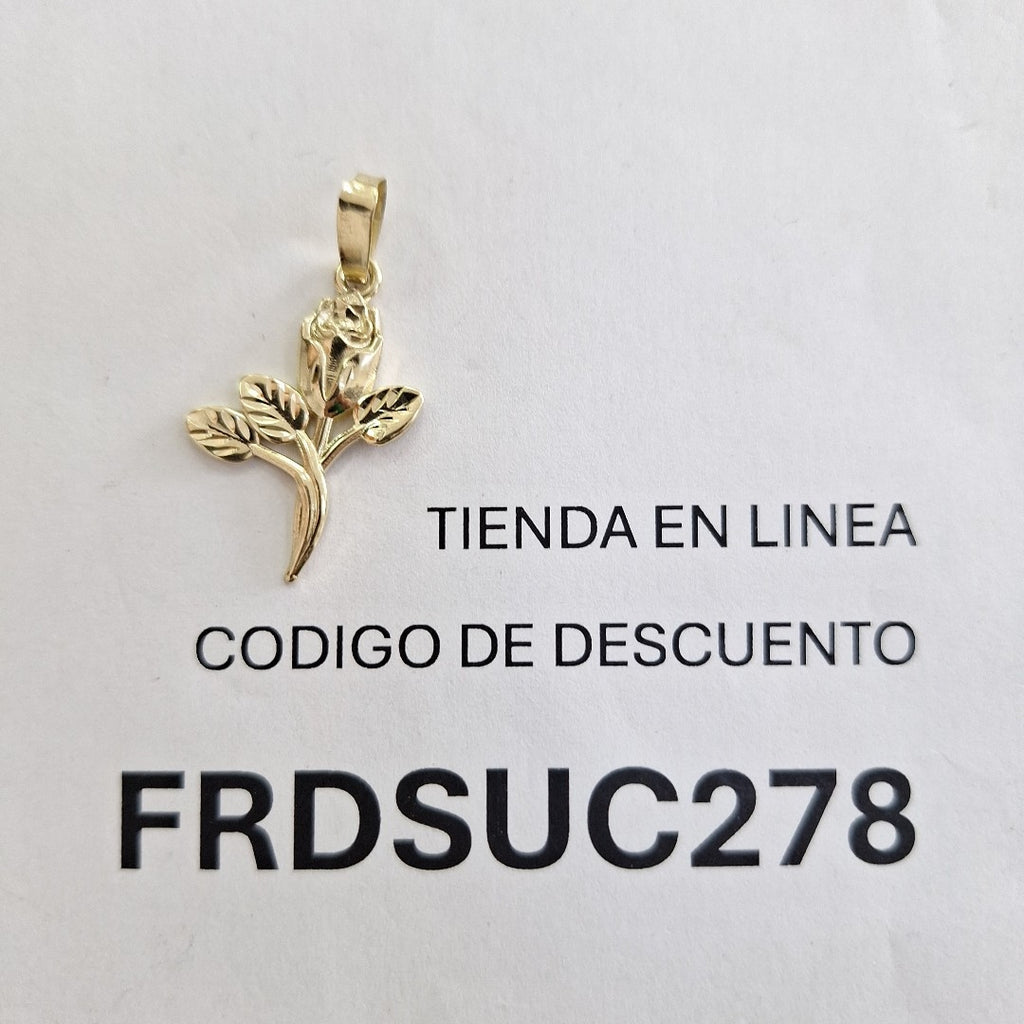 DIJE ROSA 10K 1.4 GR (NUEVO)