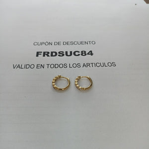 ARETES ARRACADA C CIRCONIAS 14K 2 GR (NUEVO)