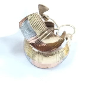 ARRACADAS PAR ORO,ORO COMBINADO 10 K 2,90 GRMS (SEMINUEVO)