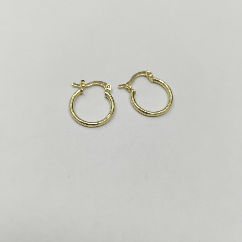 ARETES ARRACADAS ESTRIADAS 14K 1.4 GR (NUEVO)