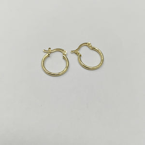 ARETES ARRACADAS ESTRIADAS 14K 1.4 GR (NUEVO)