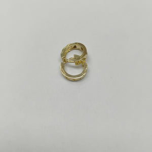ARETES HUGGIES CON CIRCONIAS 14K 2.2 GR (NUEVO)