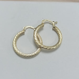 ARETES TEJIDO ARRACADAS ASTRIADAS 14K 2.7 GR (NUEVO)