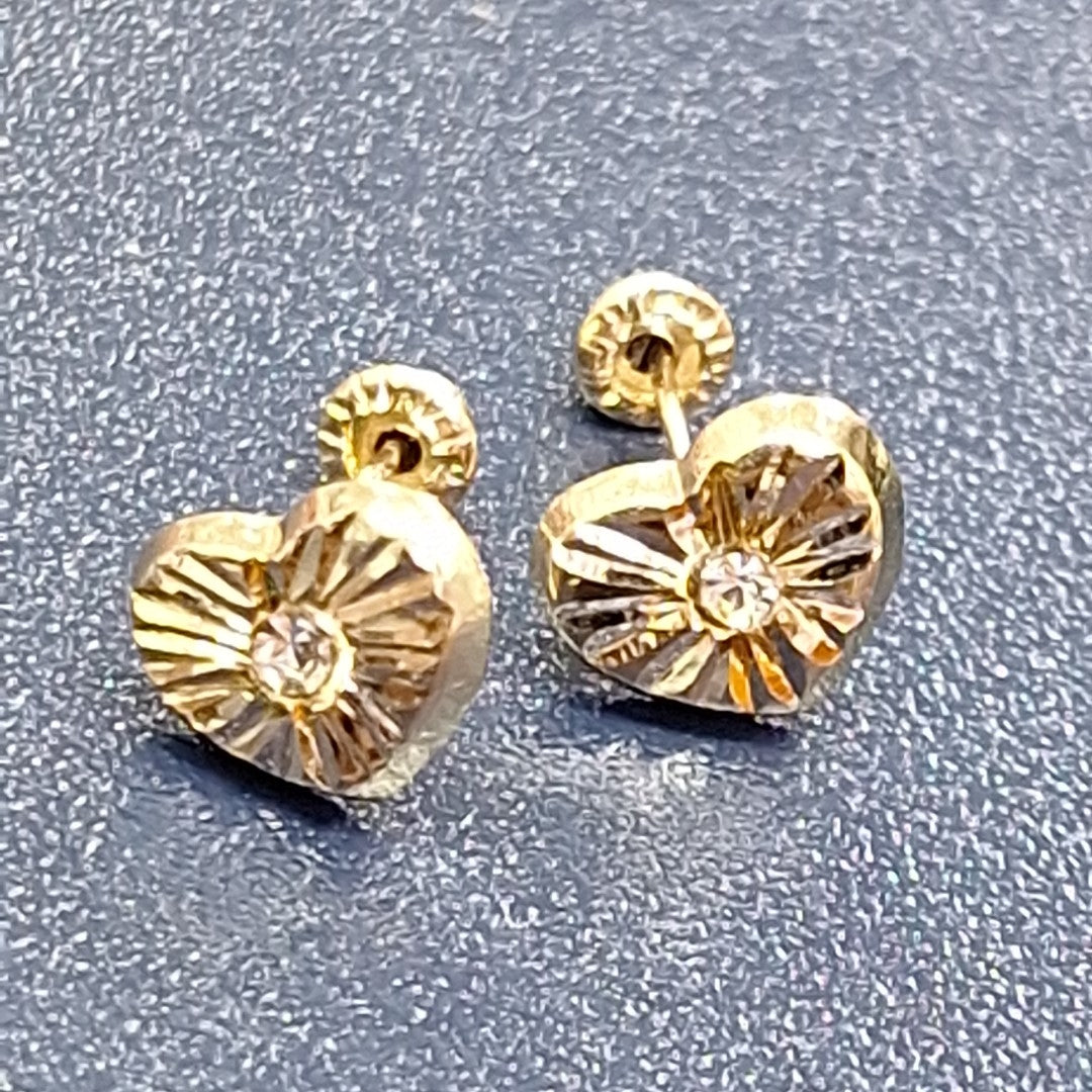 BROQUELES BROQUEL FIG CORAZON C CIRCONIA 14K 0.2603 GR (NUEVO)